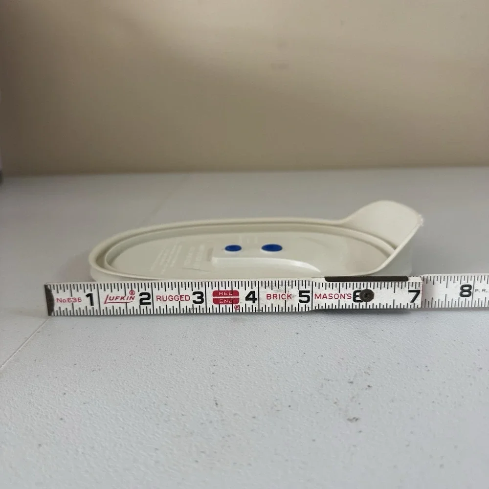 Corning Ware F-15-VPC Oval Replacement Lid Blue Vented 475 ml French White